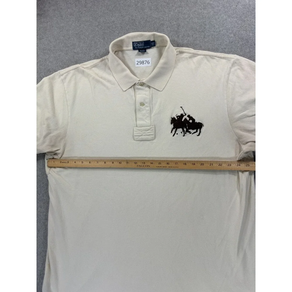 Polo Ralph Lauren Big Logo Short Sleeve Polo Shirt (Men's 2XL Tall) Tan